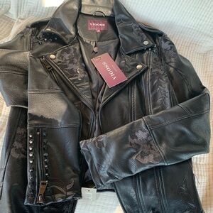 (Sold)*NWT*. Vigoss Faux Leather Jacket